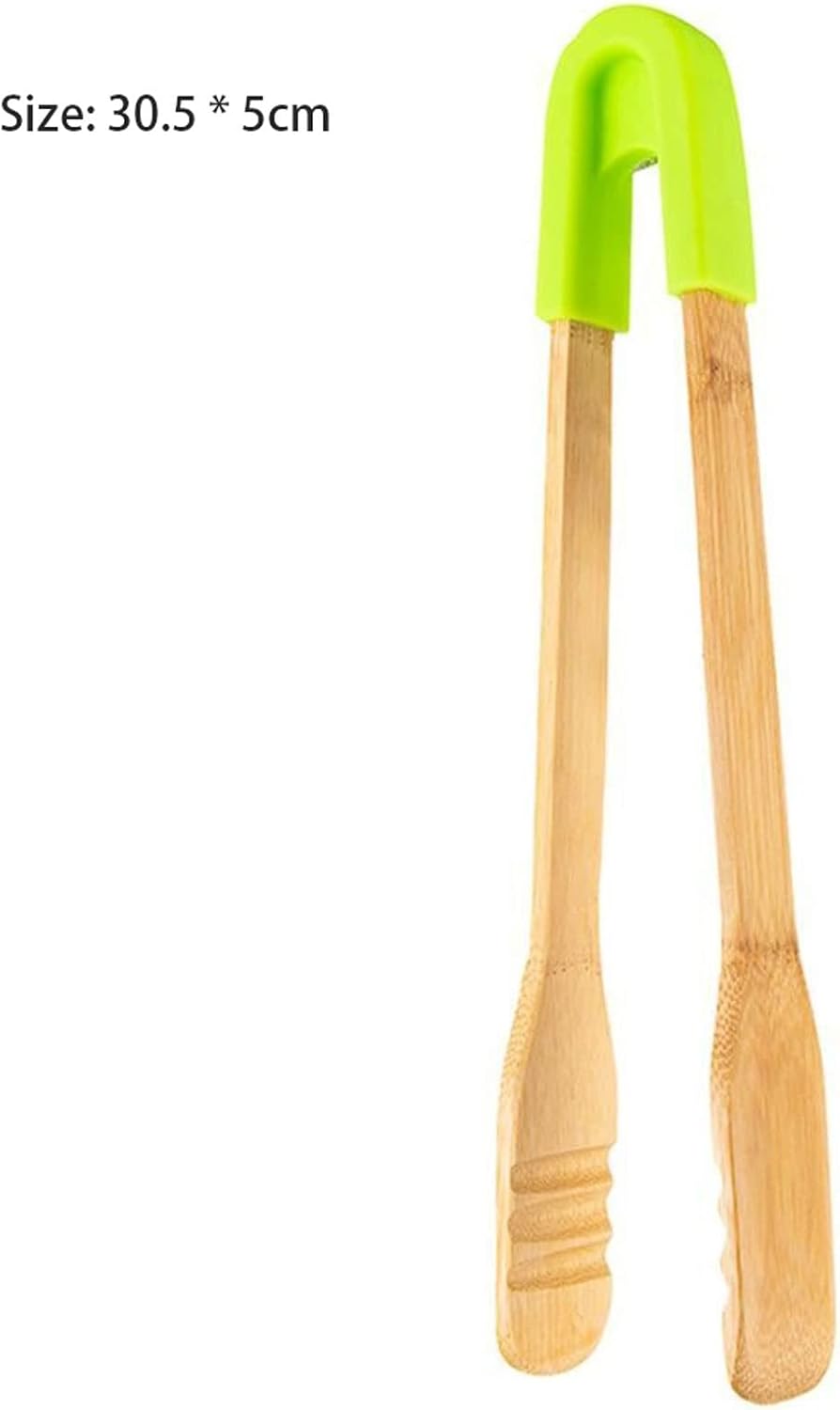 Ice Tongs Multi-Purpose Bamboo Wood Food Tongs Salad Cake Snack Clip Kitchen Tools Accessories