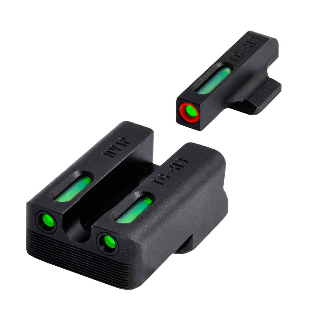 Truglo TFX PRO Handgun Sight, Glowing Shock Proof Tritium and Fiber Optic Night Sight for Handguns, Compact, Durable, and Snag Free Sight
