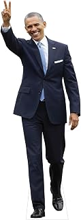 Life Size Cardboard Cutout Barack Obama, 6ft Celebrity Figure Standee, History Classroom Display, Decoration for Presidents’ Day, School Events, Museum, Theme Party, Photo Booth Prop