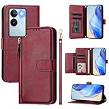 Rfvzubemok Compatible con Vivo V27 Pro 5G / V27 5G Funda,Compatible con Vivo S16 5G / S16 Pro 5G Tarjetero Billetera Flip Cierre Magnético Soporte Red Rfvzubemok Compatible con Vivo V27 Pro 5G / V27 5G Funda,Compatible con Vivo S16 5G / S16 Pro 5G Tarjetero Billetera Flip Cierre Magnético Soporte Red