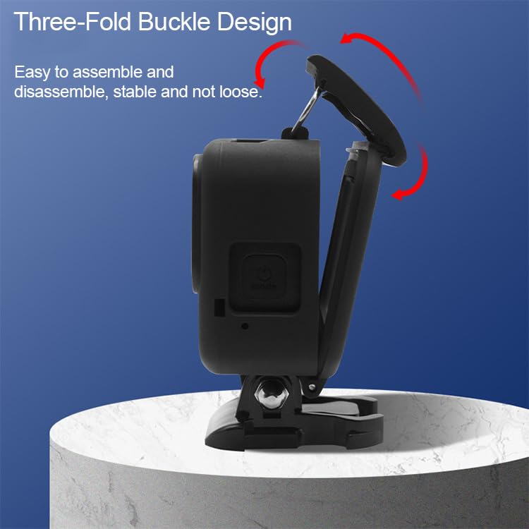 Image of REFLEX CAMERA Protective Housing Frame Mount for GoPro Hero 8 Black | Lightweight Durable Camera Case | Quick Release Mount & Thumbscrew | Essential GoPro Accessory for Action Photography