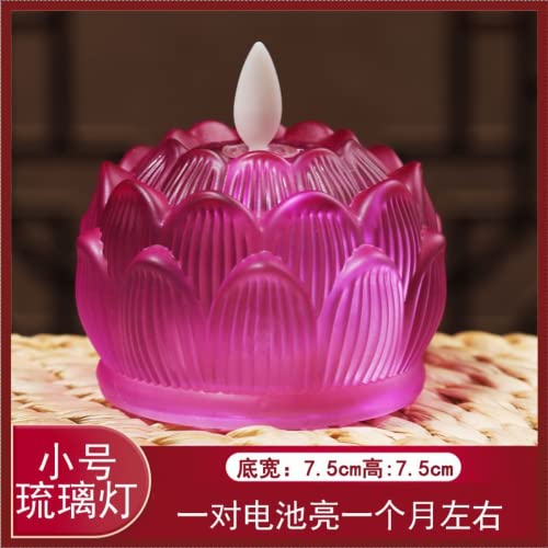 XIALON 1 Pair 7.5cm Changming Lamp Lotus Lamp Buddha Headlamp LED Lamp Electronic Candle Lamp