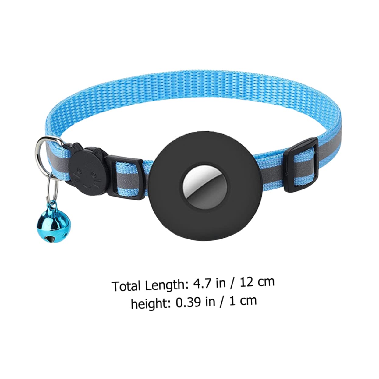 Happyyami 5pièces Collier Réfléchissant Ajustable pour Chien Collier De Sécurité Breakaway pour Animaux Perdants avec Conteneur De Traceur Accessoire Pratique Et Élégant