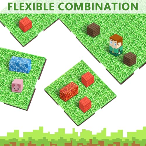Image of Magnetic Blocks Baseplate - Magnet Toys for Kids, 4PCS, Grassland
