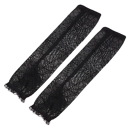 Holibanna Glowing Gloves for Halloween Design Fingerless Gloves Costume Accessories Tulle Mittens