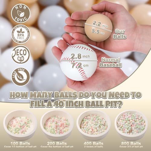 GOGOSO Ball Pit Balls for Toddlers Kids Plastic Balls for Ball-Pit Playpen Pool Baby Pastel Party Decor Fun Shaped Star Bulk 50 100 200 500 1000 Count - Image 3