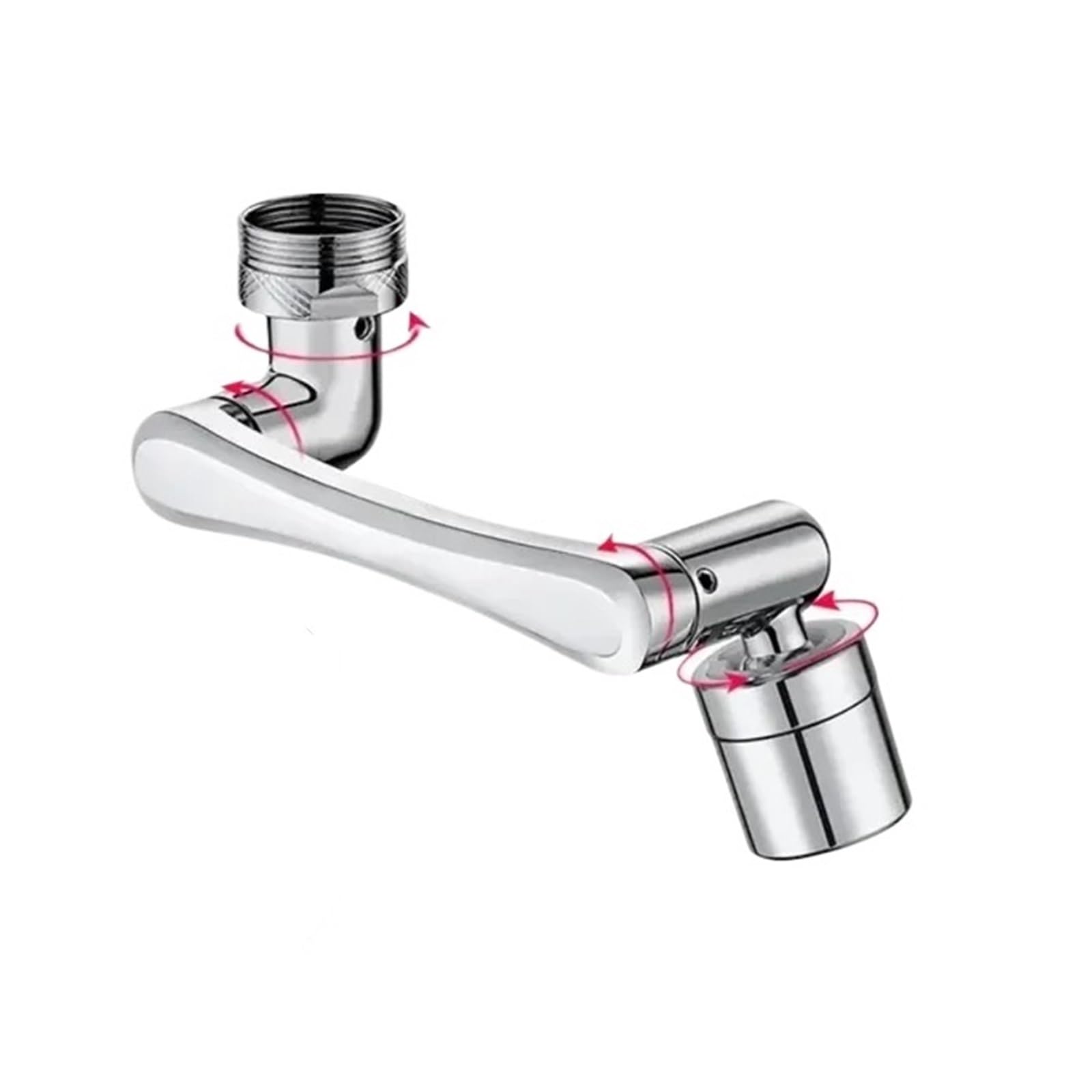 Multifunctional Rotatable Extension Faucet Aerator 1080 Degree Swivel Robotic Arm Water Filter Sink Water Tap Bubbler Sink Fit(Single Mode)