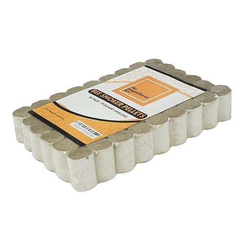 Miniatura 2 de The Magnificent Bee Pellets de ahumador, paquete de 54, accesorios naturales de apicultura y colmena para abejas melíferas, combustión limpia y