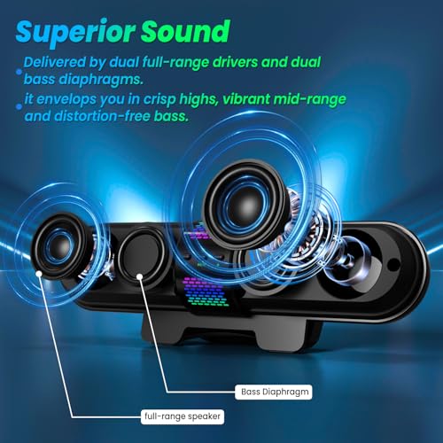 37% Off BESTISAN Bluetooth Computer Speaker with RGB Lights - Image 3