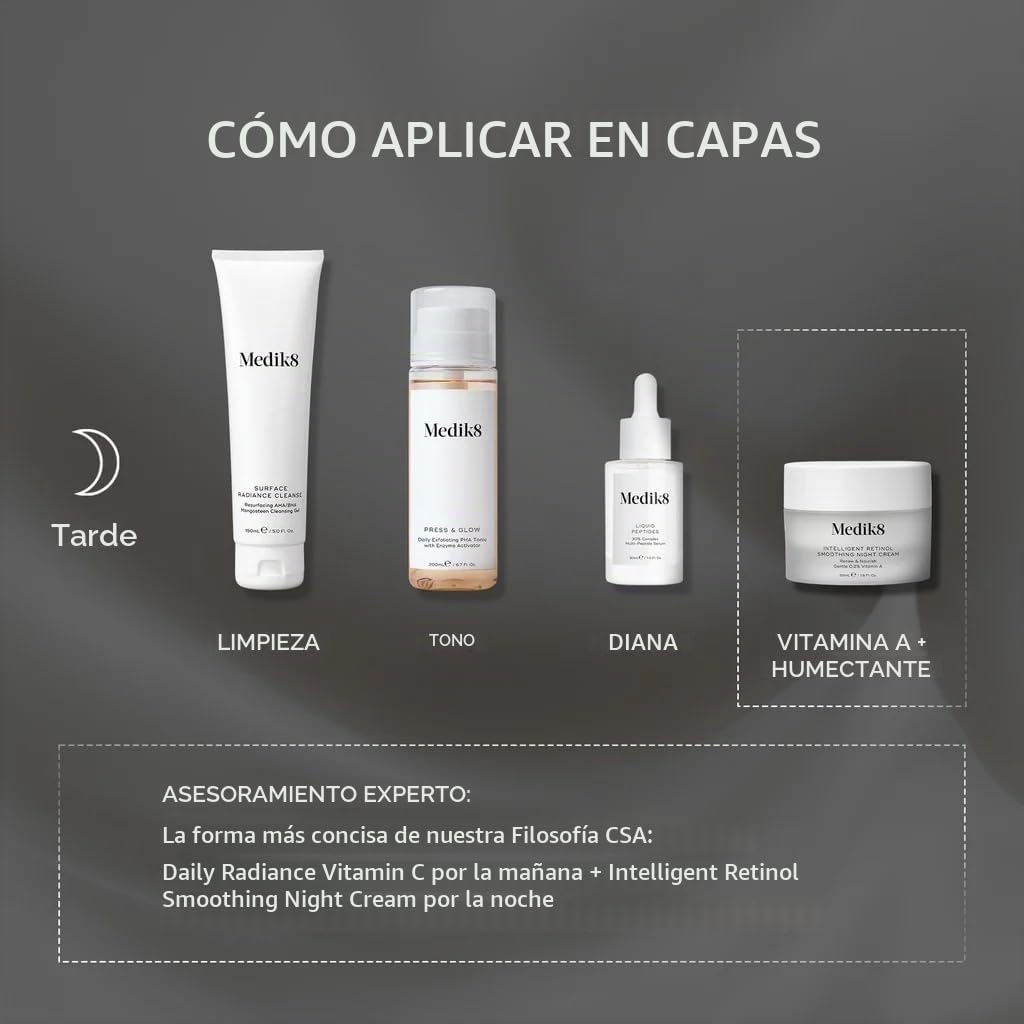 Medik8 Crema de noche suavizante con retinol inteligente con vitamina A renovadora y nutritiva (50 ml)