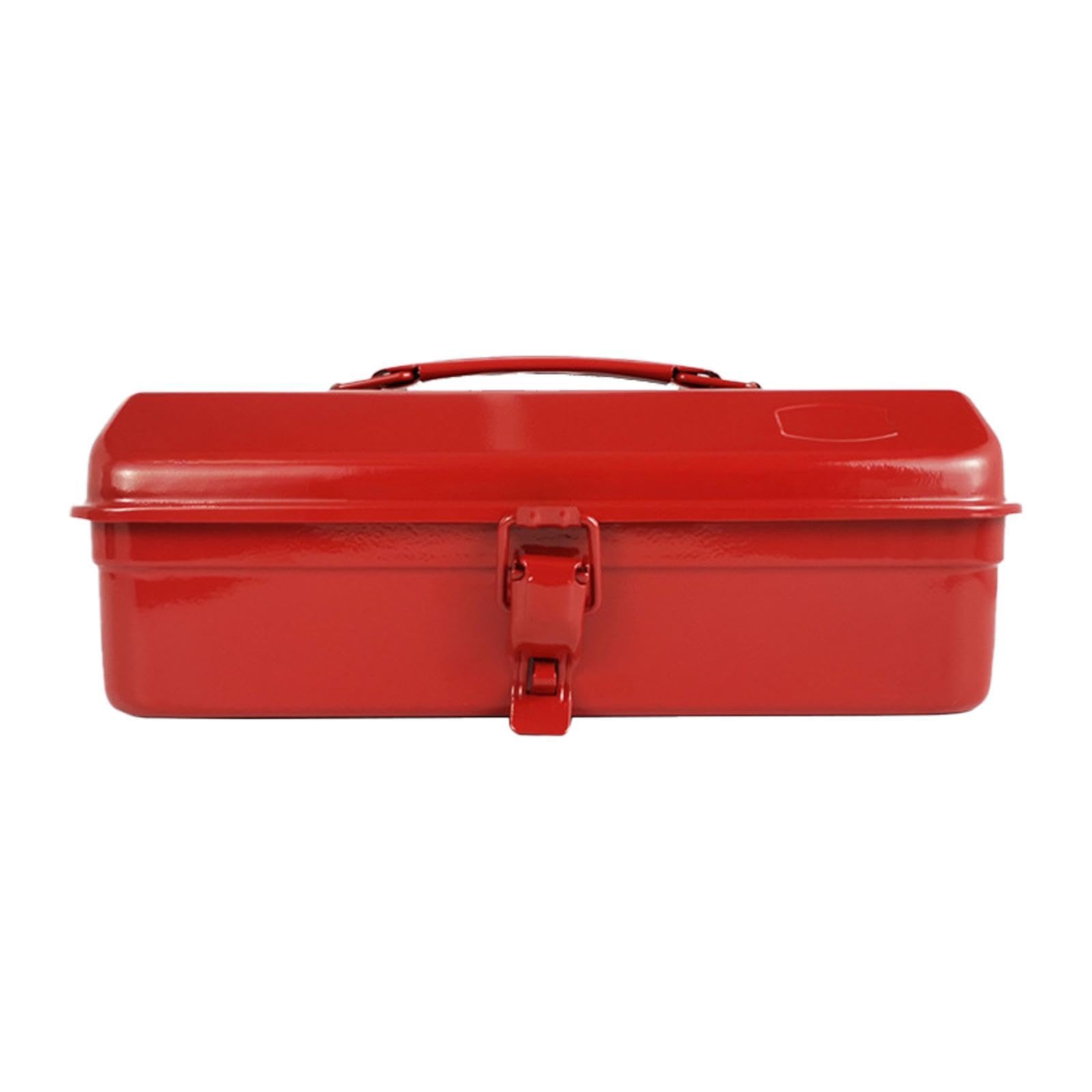 Boîte de rangement extérieure rouge compacte et coffret à outils réparations automobiles