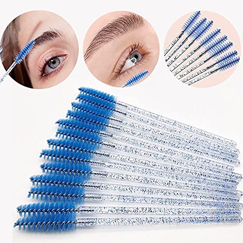 300Pcs Disposable Eyelash Mascara Brushes For Eye Lashes Extension Eyebrow And Makeup For Eye Lash Extension, Eyebrow And Makeup Crystal 6 Colors(Colorful) #TOP7