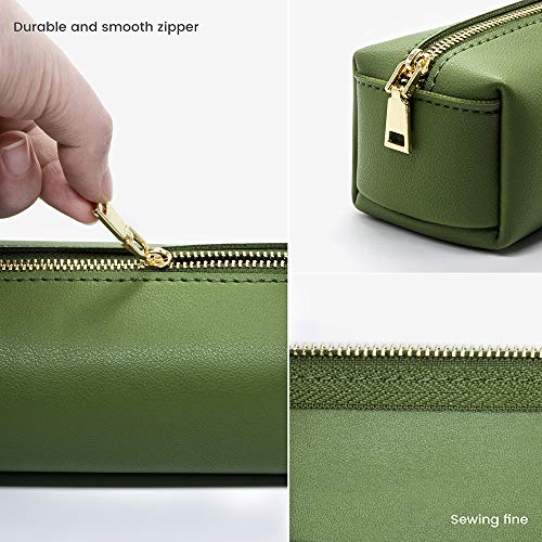 Image of PU Pencil Pen Case Portable Stationery Bag Big Capacity Pencil Pouch Cosmetic Organizer Bag for Adult