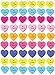 MegaCrea DIY Stickers Coeur Je t'aime 2 cm Multicolore x 54 piè