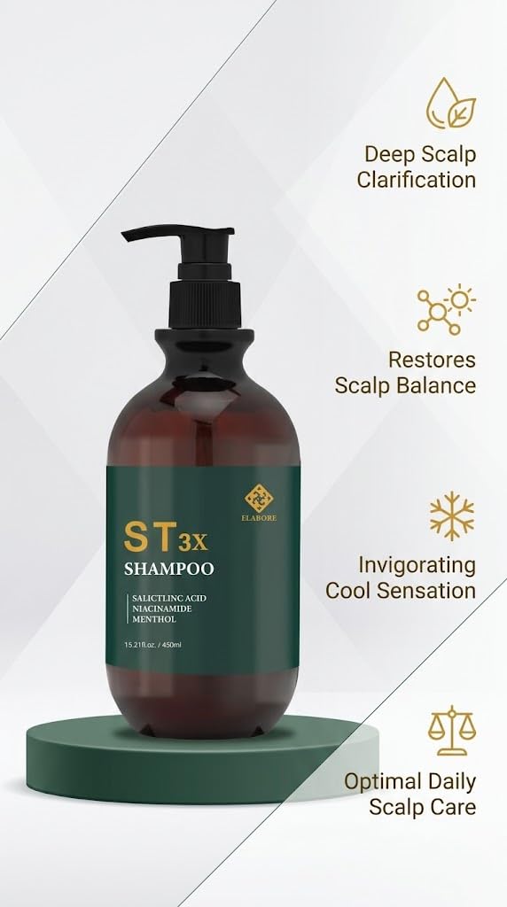 Amazon.com : Elabore ST 3X Shampoo - Scalp Therapy Shampoo for