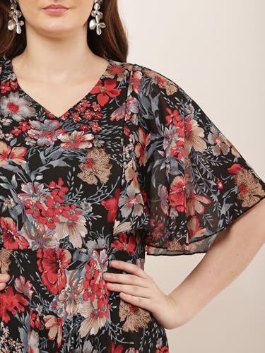 Image of HELLO DESIGN Women V-Neck Solid Maxi Dresses
