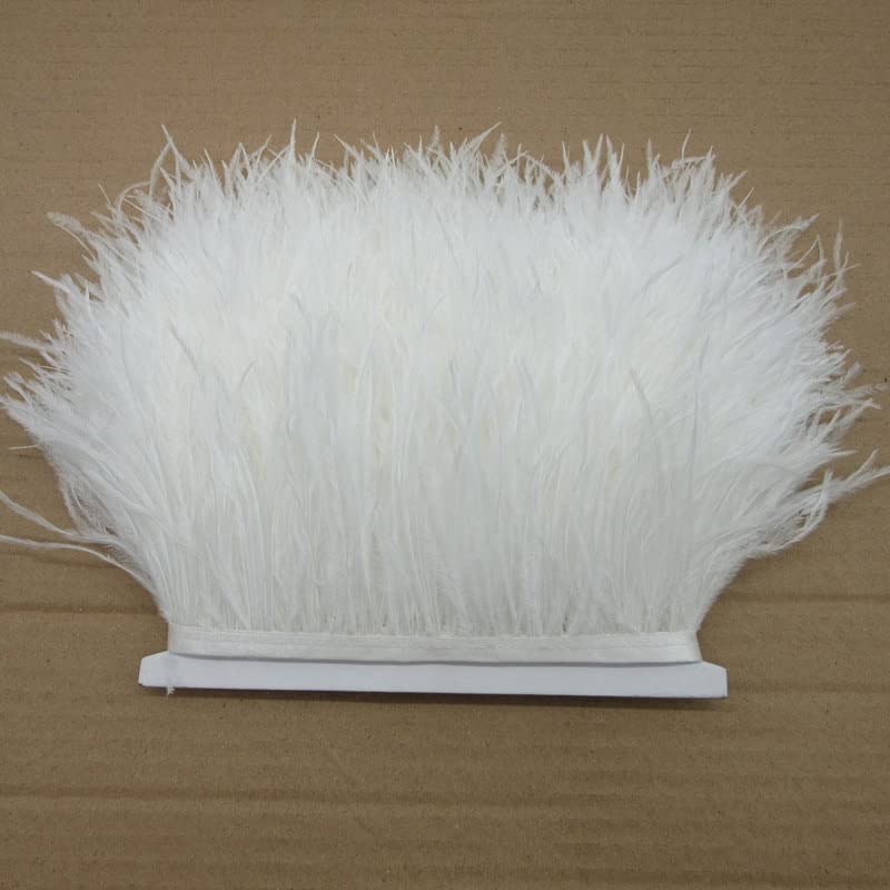 Ruban de plumes d'autruche colorées galon frangé de 10-15 cm couture artisanat