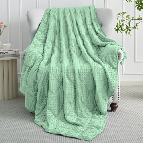 Image of Mr. Sandman Cooling Weighted Blanket for Adults, Queen Size 15 lbs, 60″x80″