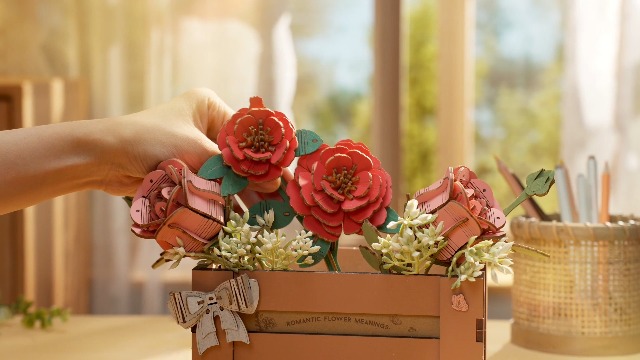 Amazon.com: rowood 3D Puzzles for Adults,Wooden Flower Building