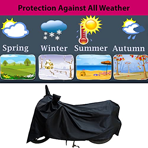 Image of Bike /Scooty Full Body Durable Cover Compatible with Yamaha YZF R25 with 2 Mirror Pockets & Strong Cover Lock (Black)