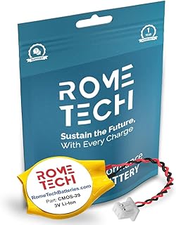 Rome Tech RTC CMOS Battery for Intel NUC 5PPYH, AsRock AM1H-ITX, H110M-ITX, H270M-ITX/ac, B550M ITX Motherboards - Laptop Backup BIOS NUC CMOS Battery CR2032 with 2 Pin Wire Cable