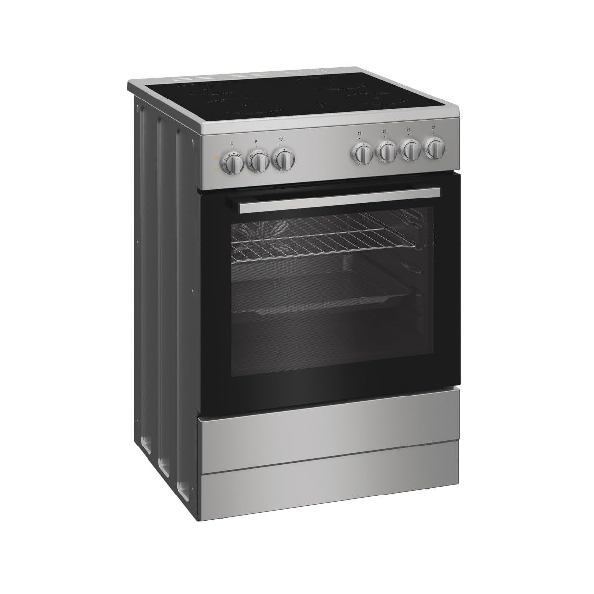 Indesit Electric Cooker 66L 4 Zones Silver - I6V5PMS