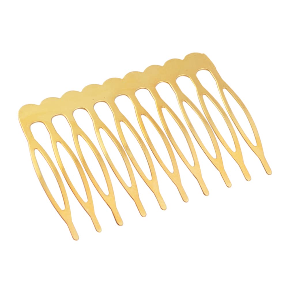 LALAFINA 3 Sets Elegante Goldene Haarspangenkämme Mit 10 Eisendrahtzähnen Eingesetzte Kämme Für Frauen Und Mädchen Für Hochzeiten Abendessen Tänze Und Den Täglichen Gebrauch 30