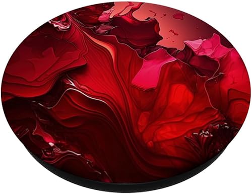 Miniatura 2 de Tinta ROJA Abstracta Ilustración Teléfono Popper Mármolado PopSockets Estándar PopGrip
