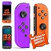 Wireless Switch Controller for Switch 2 OLED Lite,Replacement Remote Joy Controllers with Drift-Free Sticks Motion Control Dual Vibration Wake-Up Screenshot,Ergonomic Cons Gamepad,1 Purple 1 Orange