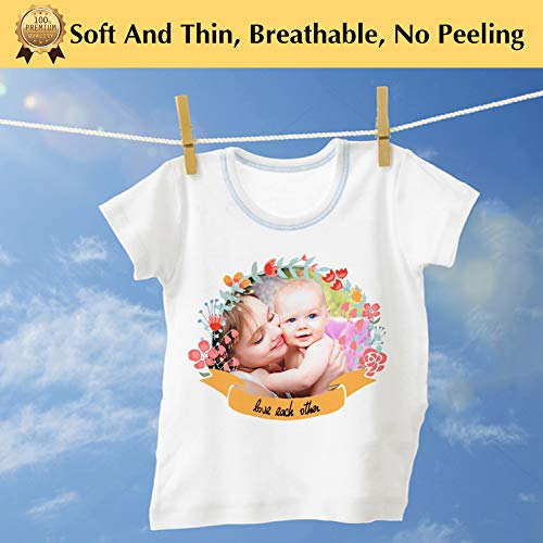 Image of TransOurDream Upgraded Iron on Heat Transfer Paper for T Shirts (8.5x11'', 15 Sheets) Iron-on Transfers Paper for Light Fabric Printable Heat Transfer Vinyl for Inkjet Printer (TOD-4-15)
