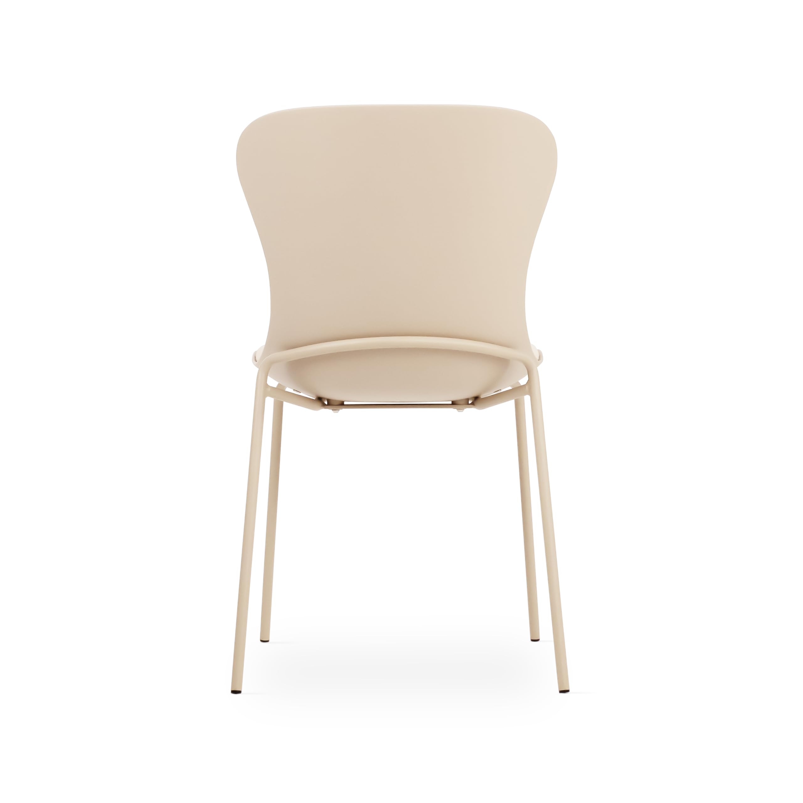 Mobili Fiver, Sedie Zoe, set da 2, Beige, Polipropilene, Sedie Moderne per Cucina, Soggiorno