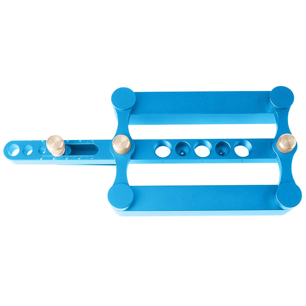 Kit di dima di centraggio professionale Adfaga con 9 boccole di trapano, posizionatore di precisione per fori nella lavorazione del legno per la realizzazione di mobili e pr