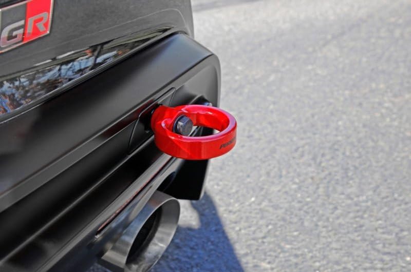 Perrin Performance Aluminum Rear Tow Hook Kit Red Aluminum Compatible with 2020 Toyota Supra