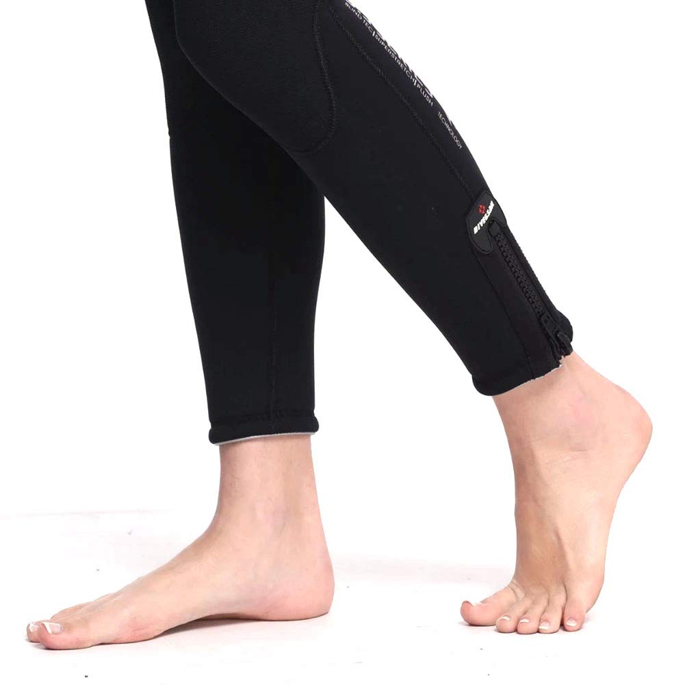 Muta elastica da 3 mm, in neopren, per snorkeling, a maniche lunghe, per uomo, donna, sport, vela, surf, B, XL
