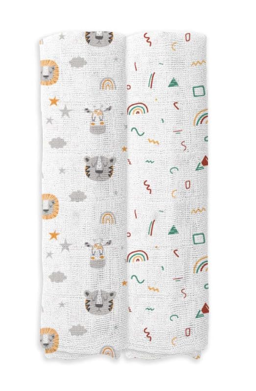 Aadhava AADHAVA FABRICS Soft Organic Cotton Baby Swaddle – Muslin Fabric Wrap ...