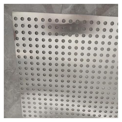 VXHCS Chapa Perforada de Acero Inoxidable 0,8mm de Espesor Chapa Multiusos Barandilla Escalera Balcón Valla Placa de Barandilla Decorativa de Jardín(10x100cm)