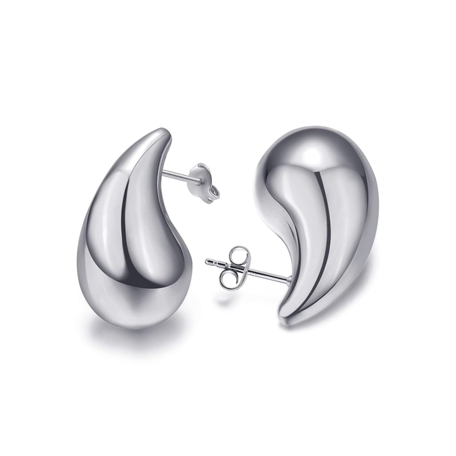 SIXDUTONPendientes Gota de Agua, Dorados Platedo Gota de Lagrima, Hipoalergénicos Ligeros Aretes para Mujeres y Niñas