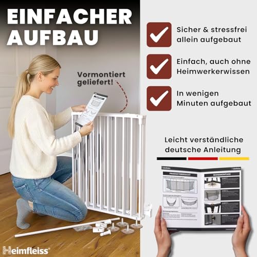 Heimfleiss® Kaminschutzgitter Baby mit Sicherheitsverschluss | Kamingitter