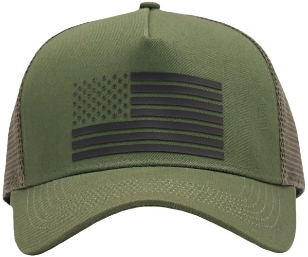 Image of USA Flag Snapback Hat Fits One Size&XXL /3XL - Mens Mesh Trucker Ball Hats - US 250th Anniversary Veterans Memorial Day Gifts