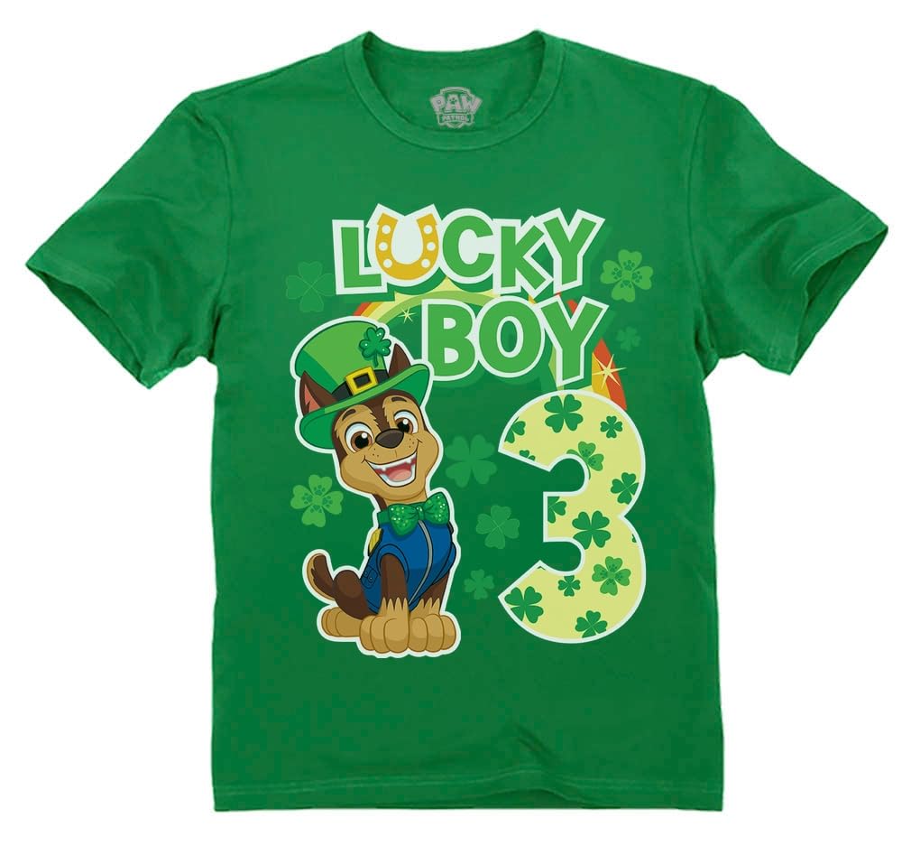 Paw Patrol Chase 3rd Birthday Boy Shirt - Toddler T-Shirt Gift Outfit for Party - Clothes for 3 Year Old Boys