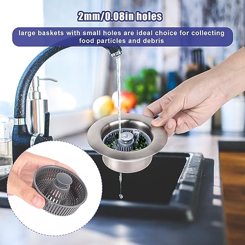 Colador para fregadero cocina acero inoxidable 3 en 1 miniatura 4