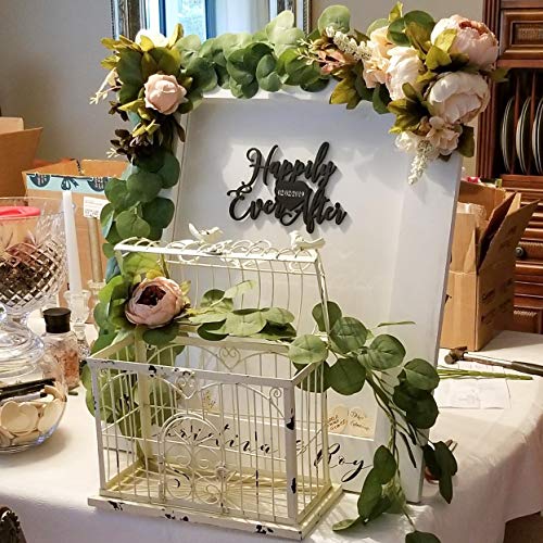 Dearhouse 6Pcs Artificial Eucalyptus Garland Faux Silk Eucalyptus Leaves Vines Handmade Garland Greenery Wedding Backdrop Arch Wall Decor,6.1Ft/Pcs #TOP6