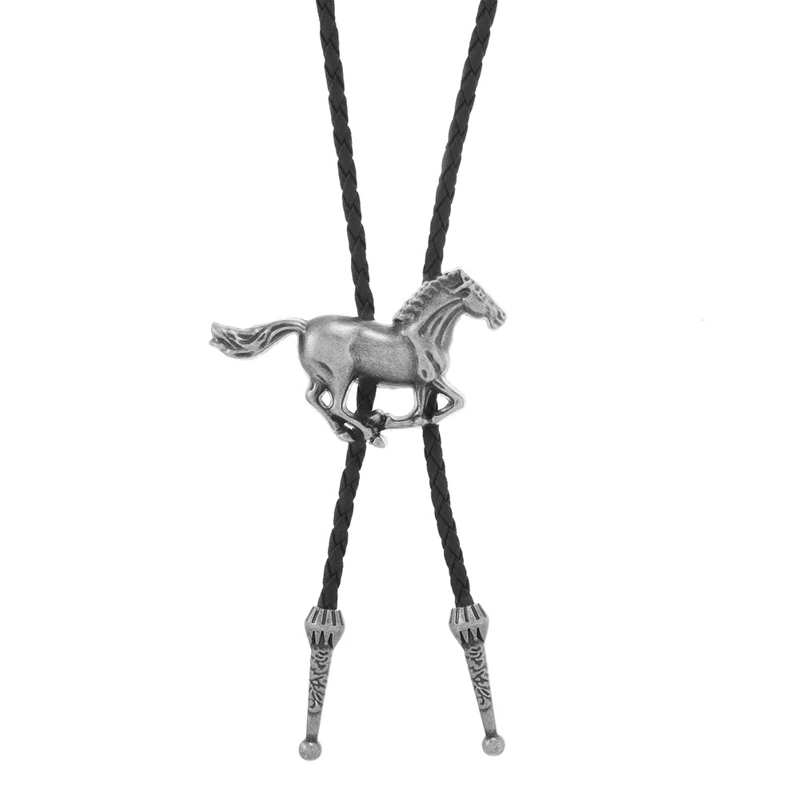 MICFENY Modern Horse Pattern Cake Necktie Modifiable PU Strap Comfortable Formal Otherwise Casual Wear Low Maintenance
