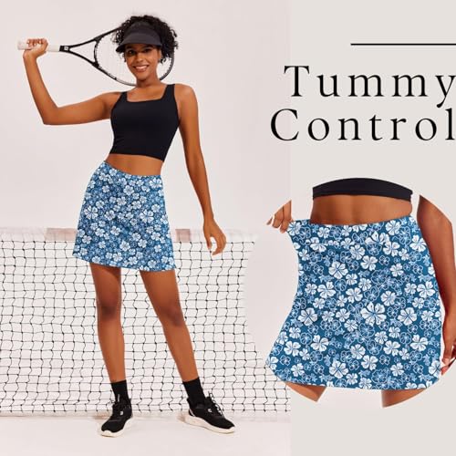 Image of Ekouaer Women's Athletic Skorts Lightweight Golf Skirts Inner Shorts Pocket Tennis Running Workout Sports Skorts