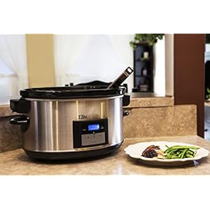Maxi-Matic Elite Platinum MST-900VXD 8.5-Quart Stainless Steel Programmable Slow Cooker w/Locking Lid, Black Maxi Matic Elite Platinum MST 900VXD 85 Quart Stainless Steel Programmable Slow Cooker wLocking Lid Black