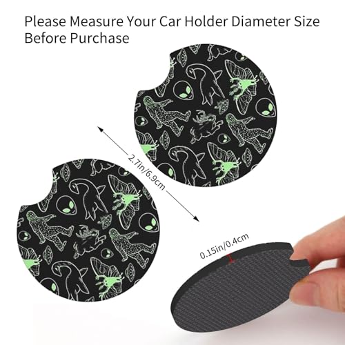 Set 2 Posavasos Neopreno para Auto Negro miniatura 3