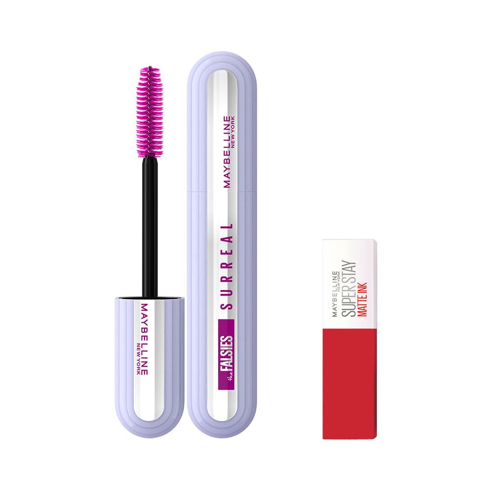 Maybelline New York Falsies Surreal Maskara & Mini Super Stay Matte Ink Likit Mat Ruj 20 Pioneer Makyaj Seti