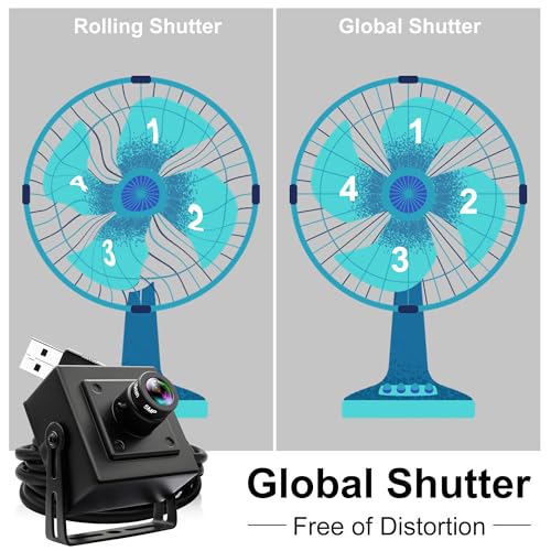 Caméra USB Global Shutter 1200p ELP avec objectif M12 de 16mm pour vision industrielle - 3