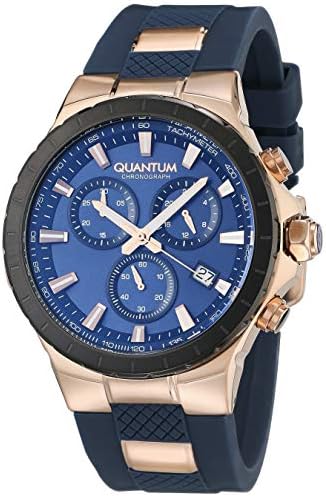 Quantum Blue Silicone Japanese Quartz Movement and Chronograph