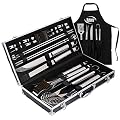 Kaluns BBQ Grill Set 21 Piece Utensil Set, Heavy Duty Stainless Steel Tools, Luxurious and Essential Tools for barbequing, Professional Grilling Acces